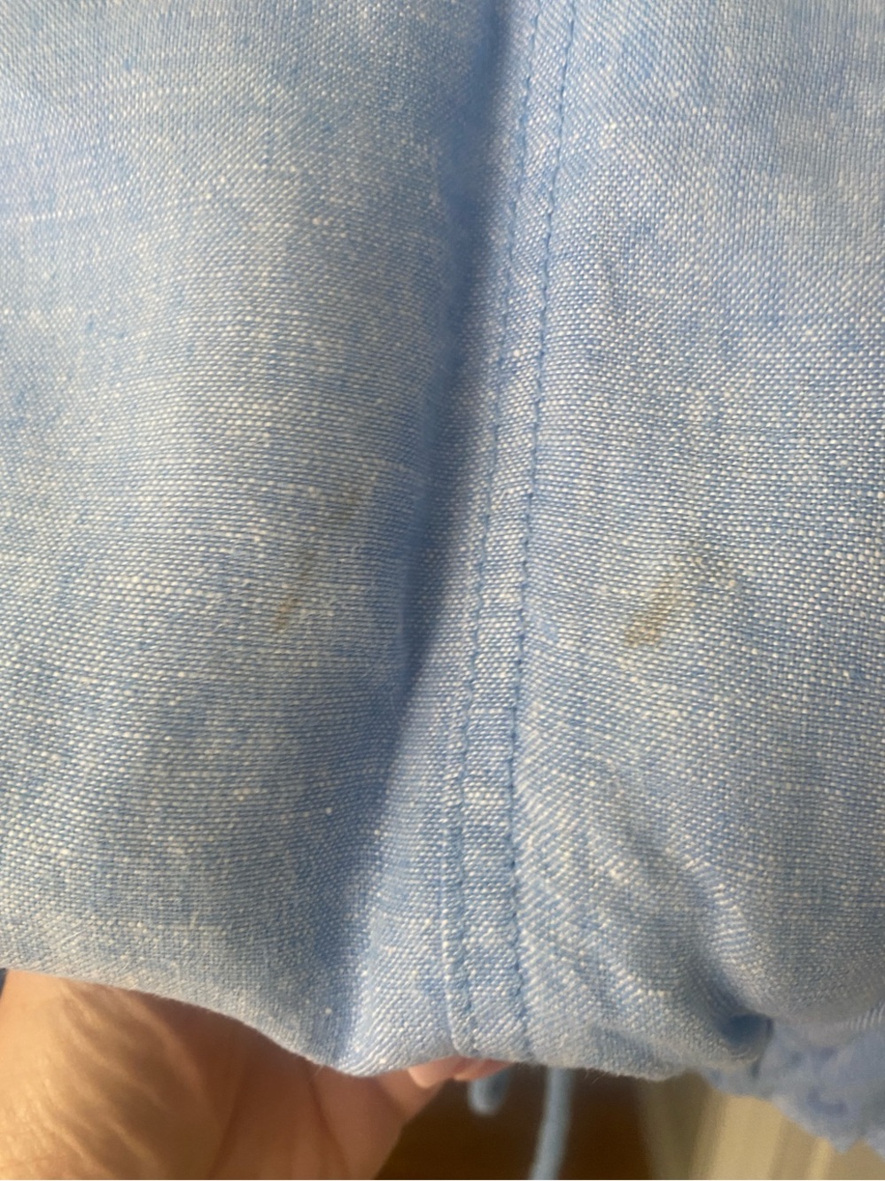 Talbots Sky Blue Linen Drawstring Waist Jacket - Picture 6 of 6